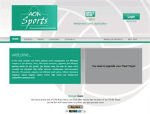 Tablet Screenshot of aoasports.com